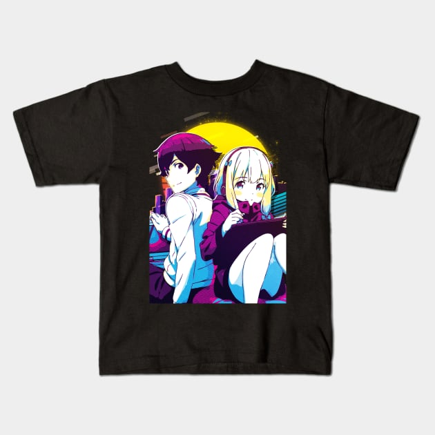 Izumi Sagiri and Izumi Masamune - Eromanga Sensei Kids T-Shirt by 80sRetro